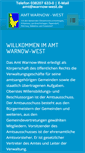 Mobile Screenshot of amt-warnow-west.de
