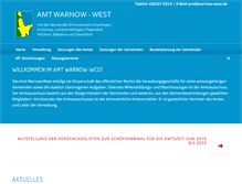 Tablet Screenshot of amt-warnow-west.de